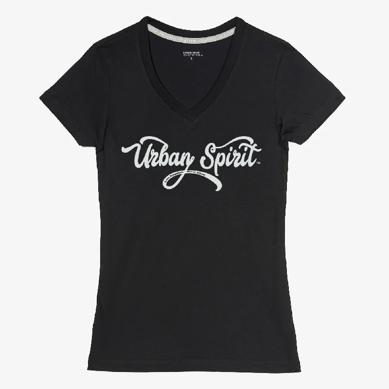 US Script Women V-Neck