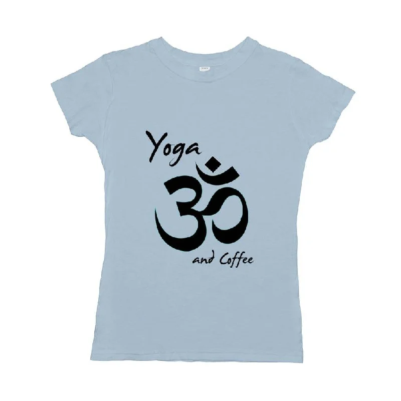 Yoga and Coffee Basic Womens T-Shirt