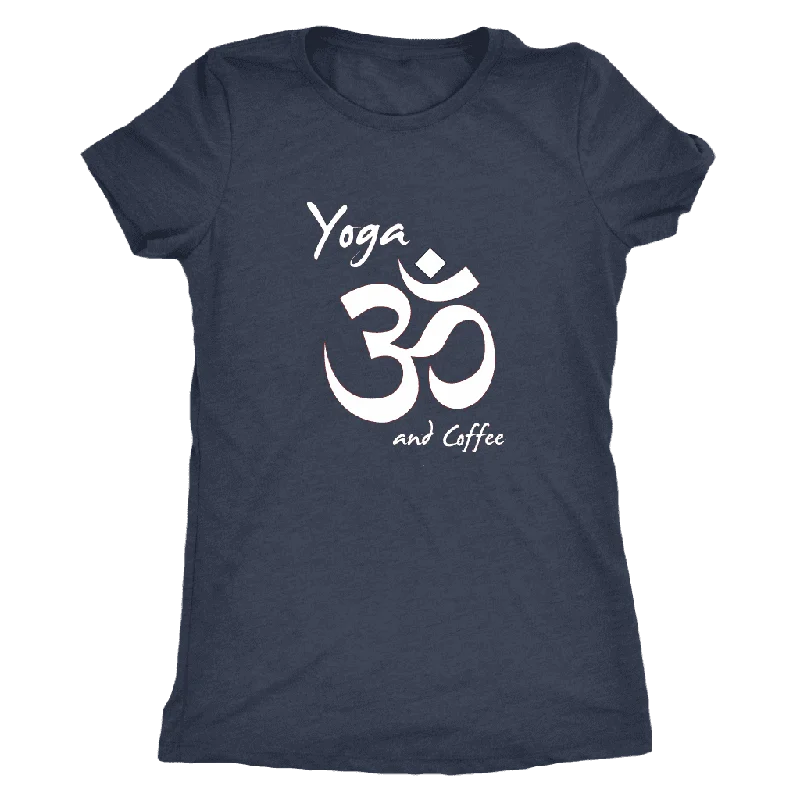 Yoga and Coffee Ladies T-Shirt (white logo)