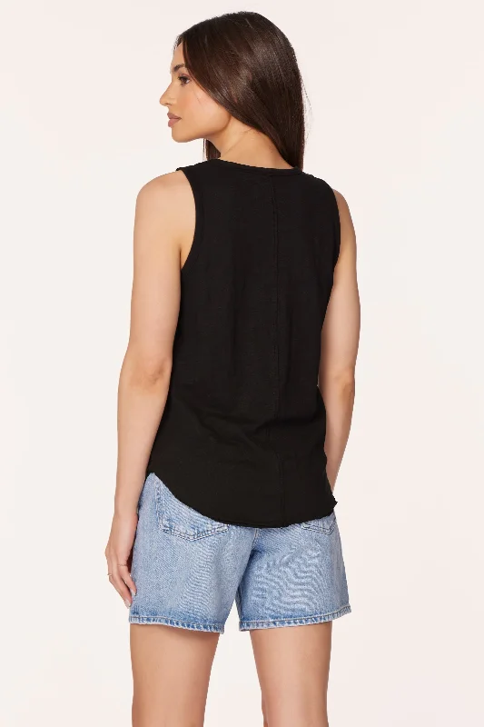 V-NECK FRONT SEAMED TANK