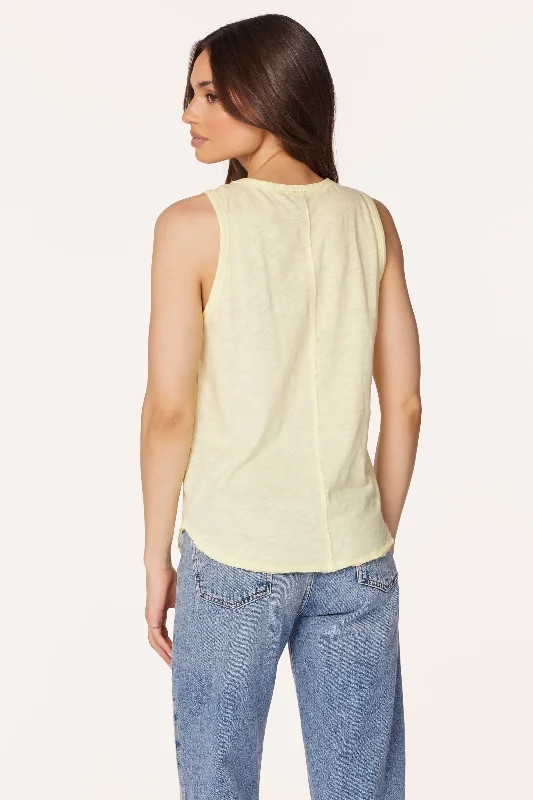 V-NECK FRONT SEAMED TANK