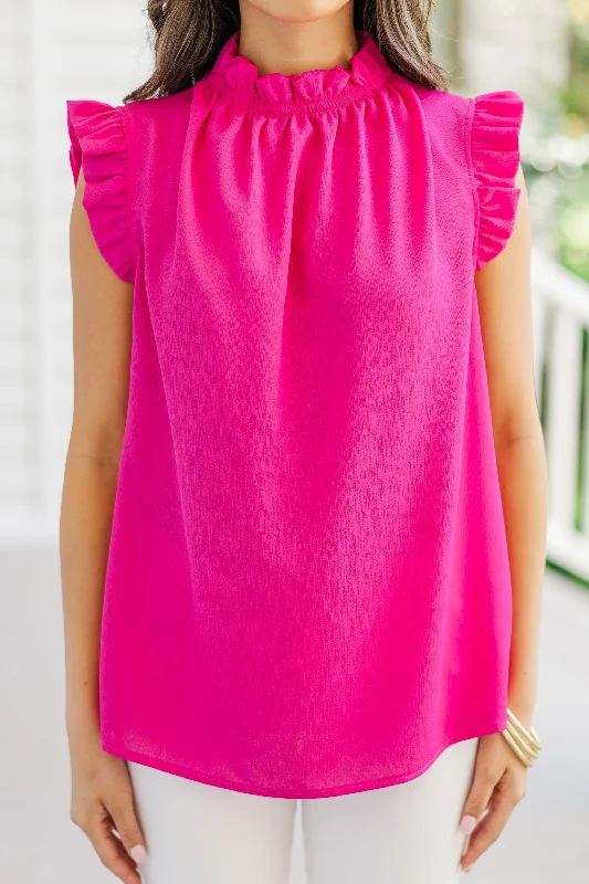 Put It To The Test Fuchsia Pink Tank