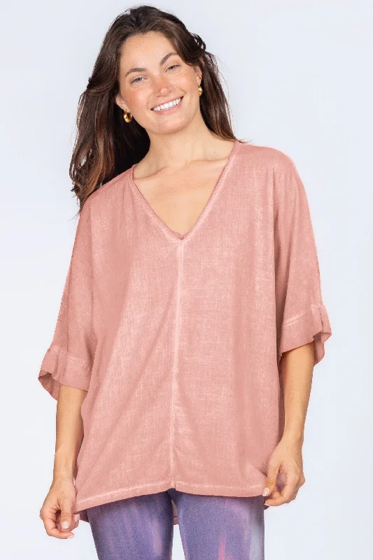 Loose Fit V-Neck Top