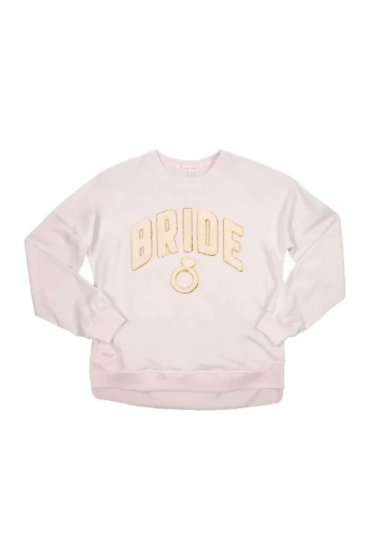 Bride Crewneck Top In White