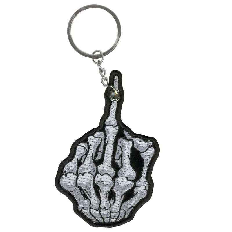 Hot Leathers KCH1040 Skeleton Finger Embroidered Key Chain