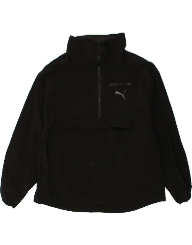 PUMA Womens Anorak Jacket UK 8 Small Black Nylon