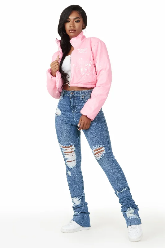 Toni Pink Art Dept. Puffer Jacket