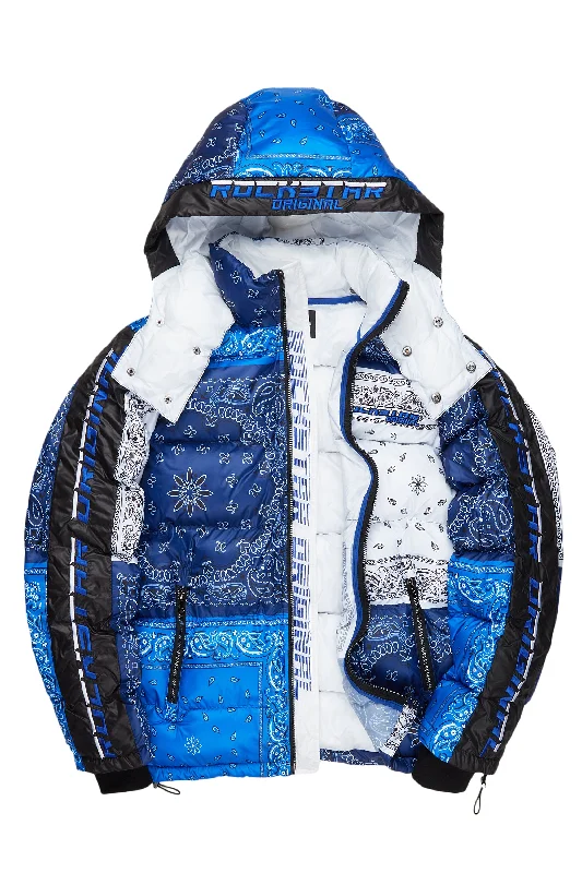 Who's Team Blue Oversized Puffer Jacket