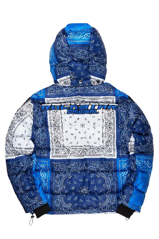 Who's Team Blue Oversized Puffer Jacket