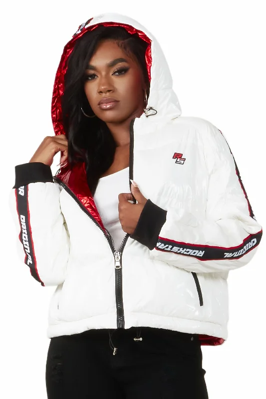 Jackey White Puffer Jacket