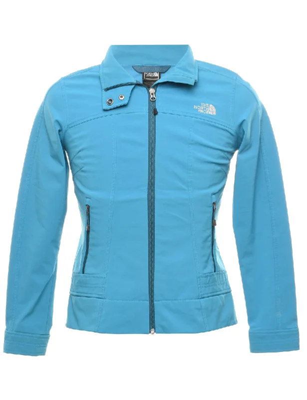 The North Face Light Blue & Silver Detail Jacket - M