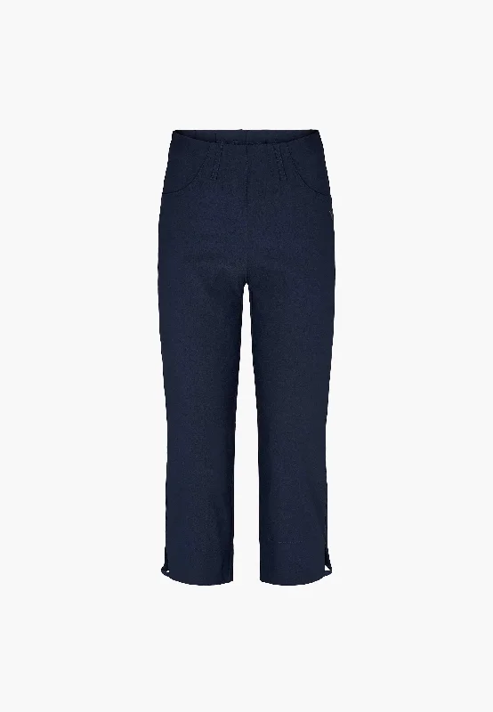 Anabelle Regular Capri Medium Length - Navy