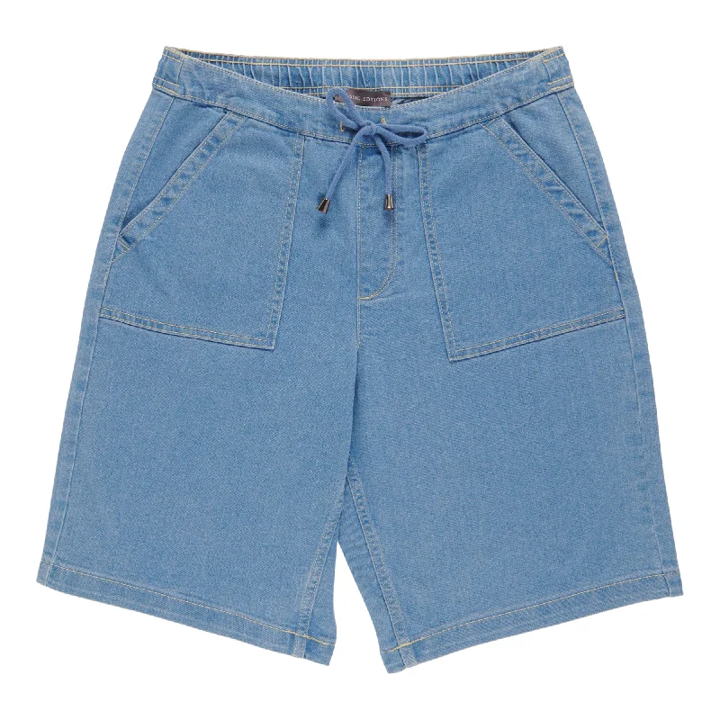 Classic Editions Women's Denim Porkchop Pocket Bermuda Shorts