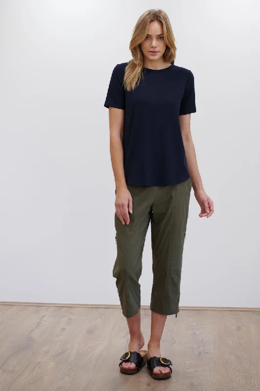 Cropped Zip Cargo in Teak F65 1386 by Mela Purdie