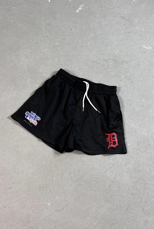 Detroit Tigers 1984 World Series Mesh Shorts - Black