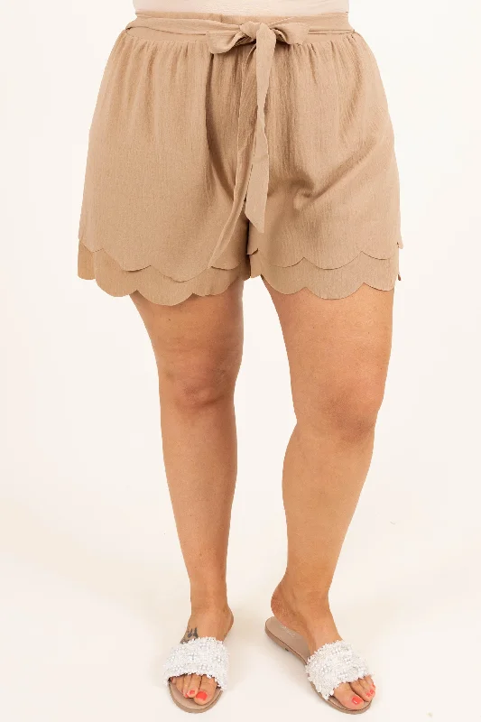 Everything And More Shorts, Taupe