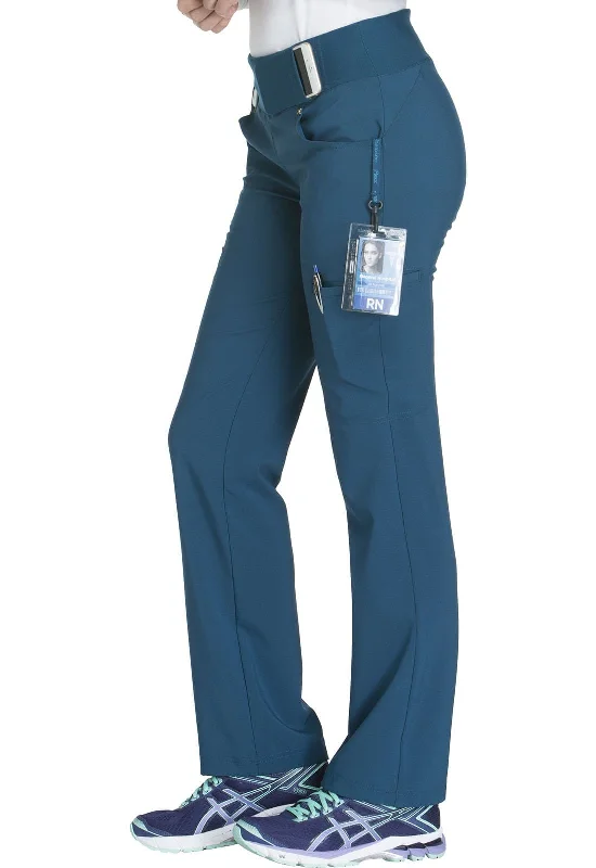 Forté Health iFlex PETITE Straight Leg Pull-on Pant Caribbean Blue -  Inseam 28.5