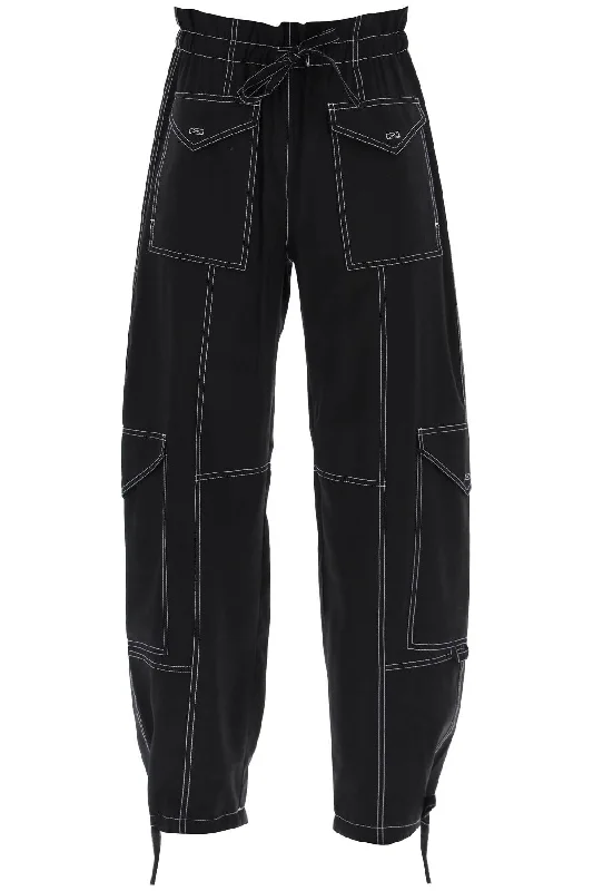 light slub pants F8807 BLACK