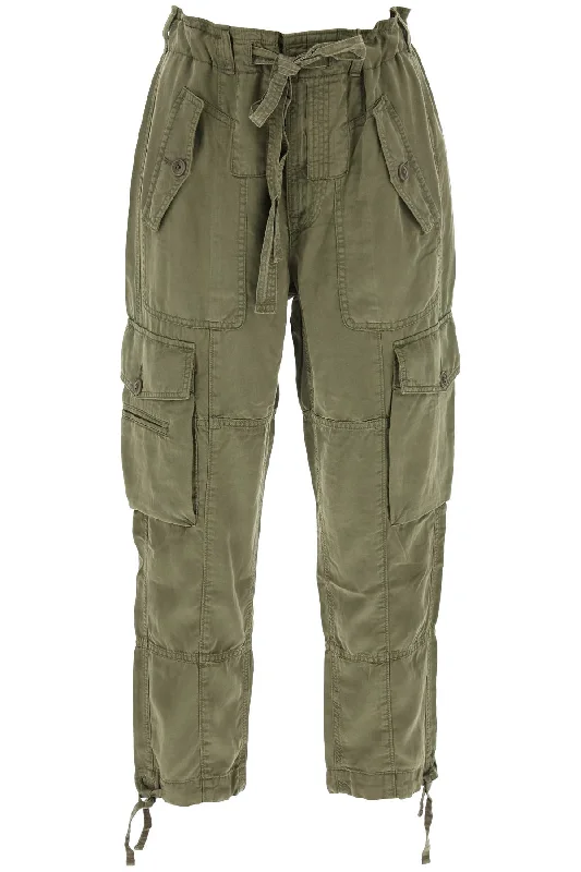 lyocell drawstring cargo pants 211890369001 NEW OLIVE