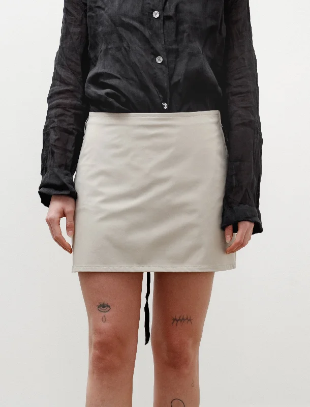 Mini Skirt Dusty White Muted Scuba