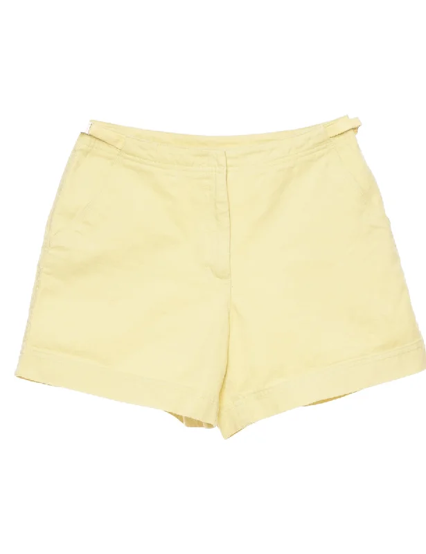 Pale Yellow Plain Shorts - W26 L4