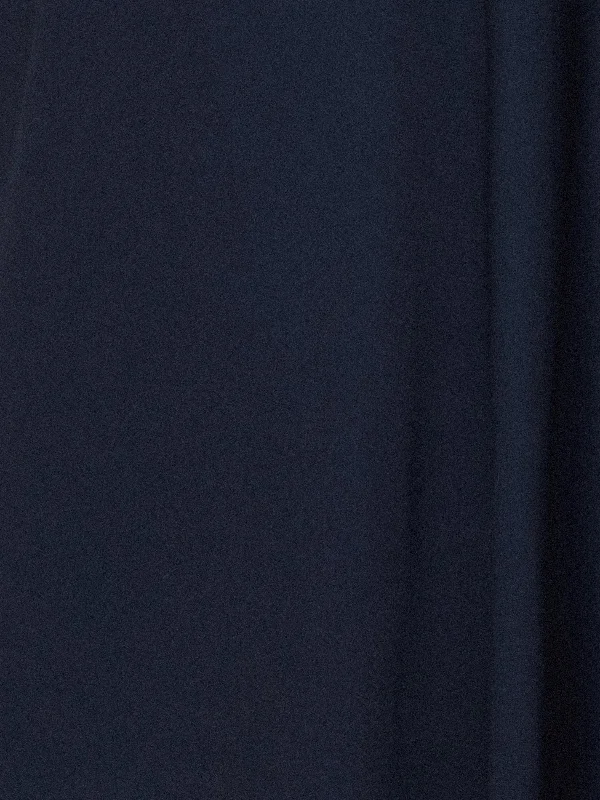 Satin Bias Asymmetric Skirt | Navy