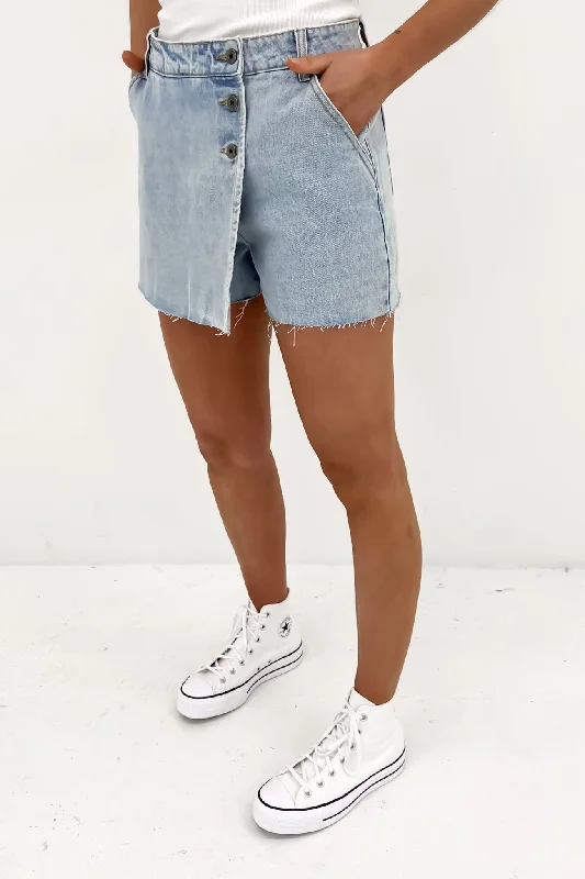 Shelby Denim Skort Light Blue