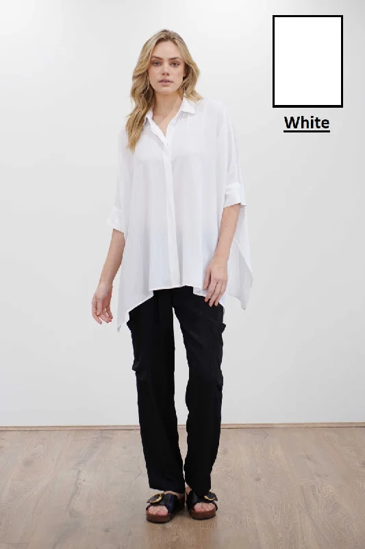 Soft Cargo Pants in White F67 1650 by Mela Purdie