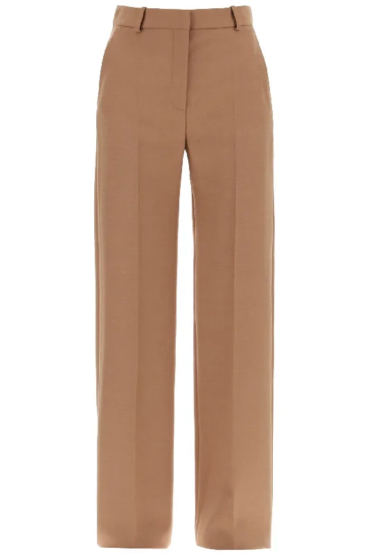 straight wool trousers for men. 600739 3CU750 TOBACCO