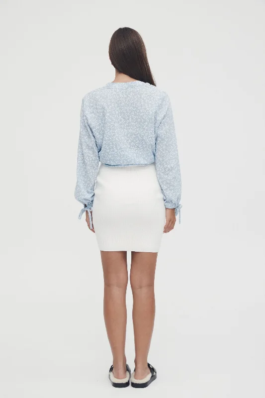 Coastal Knit Skirt (Ivory) - FINAL SALE