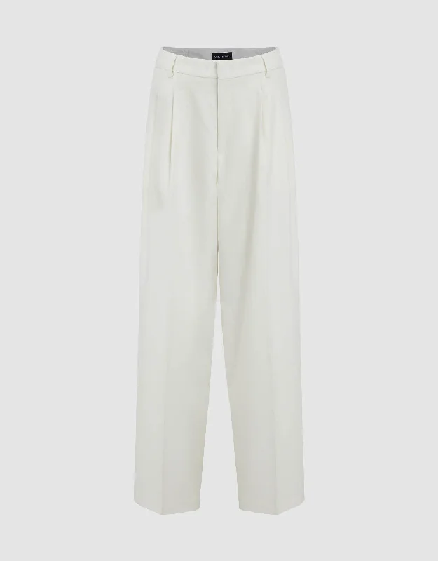 Tailored Wide-Leg Pants