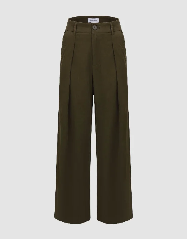 Tailored Wide-Leg Pants